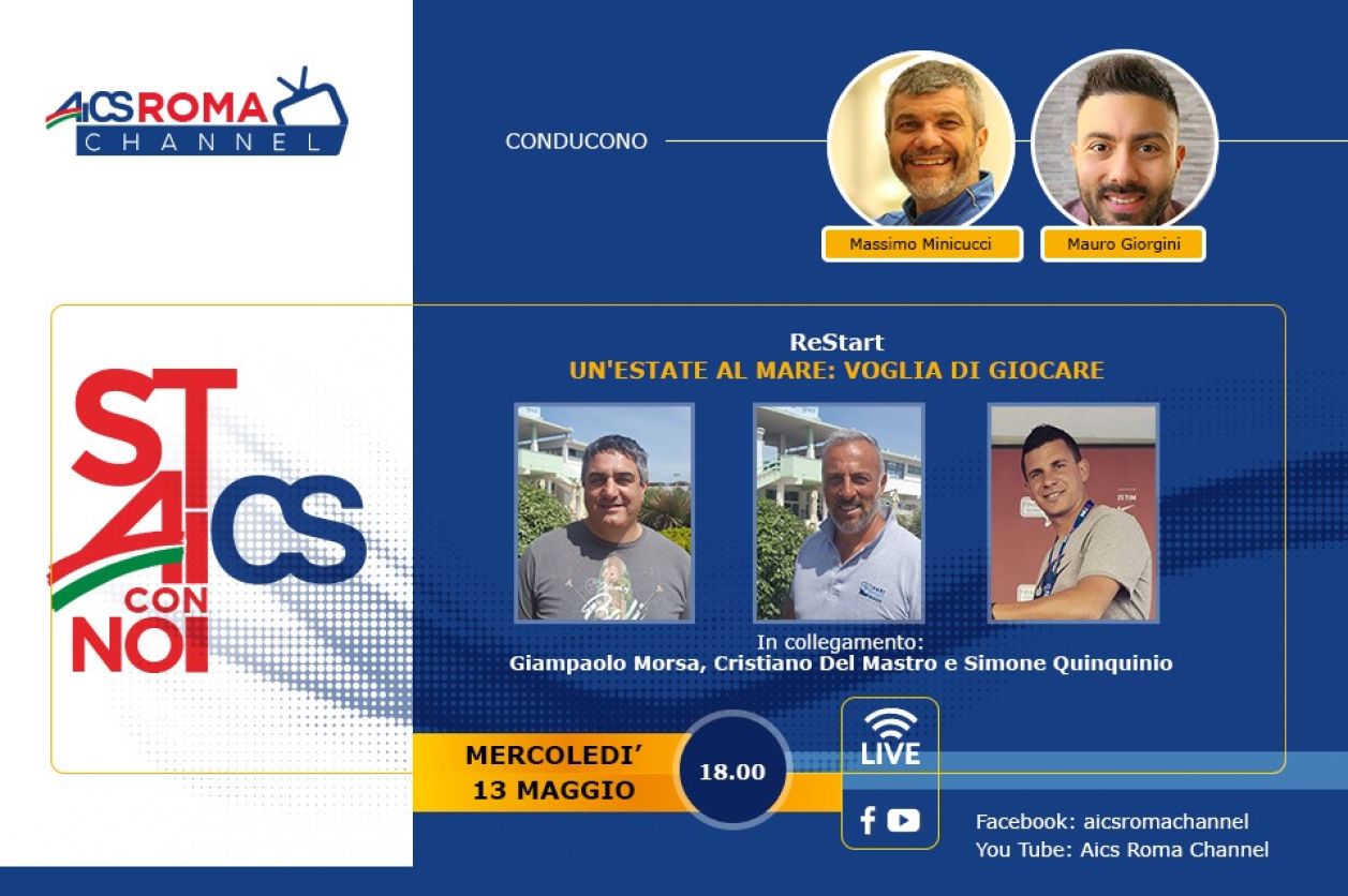 Mercoledì la seconda puntata di “Stai con noi AICS”, il nuovo programma web dell’AICS Roma
