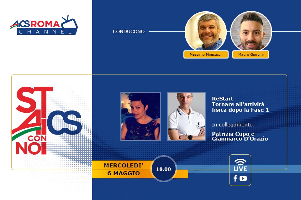 Domani la prima puntata di “Stai con noi AICS” il nuovo programma web dell’AICS Roma