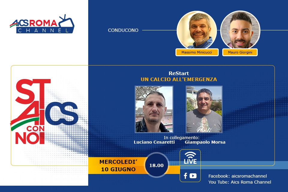 Oggi la sesta puntata di “Stai con noi AICS”, il nuovo programma web dell’AICS Roma