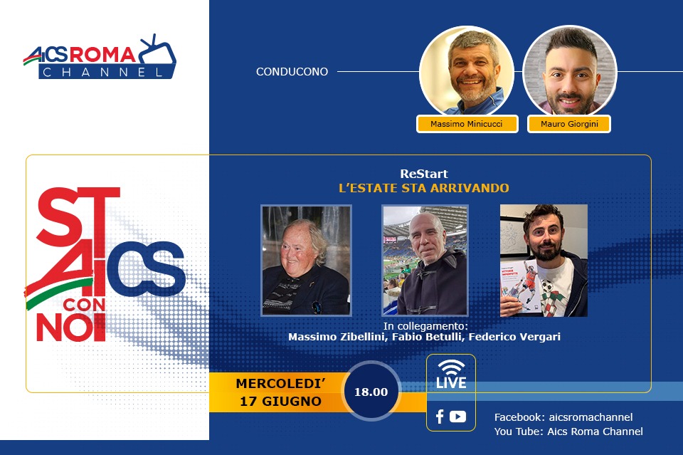 Oggi la settima puntata di “Stai con noi AICS”, il nuovo programma web dell’AICS Roma