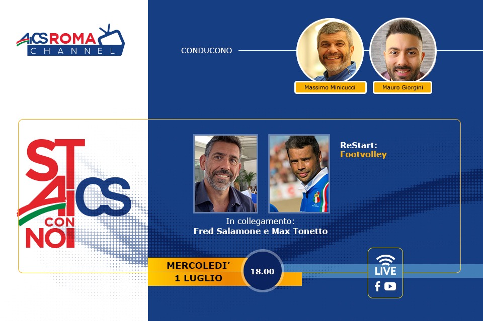 Il Footvolley sarà il tema della nona puntata di “Stai con noi AICS”