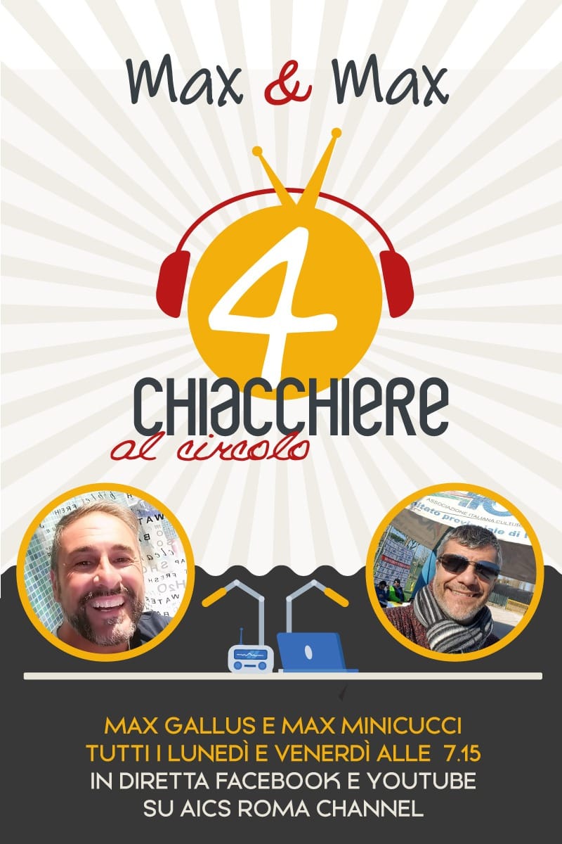 È arrivato “4 Chiacchiere al Circolo”, il nuovo programma di AICS Roma Channel