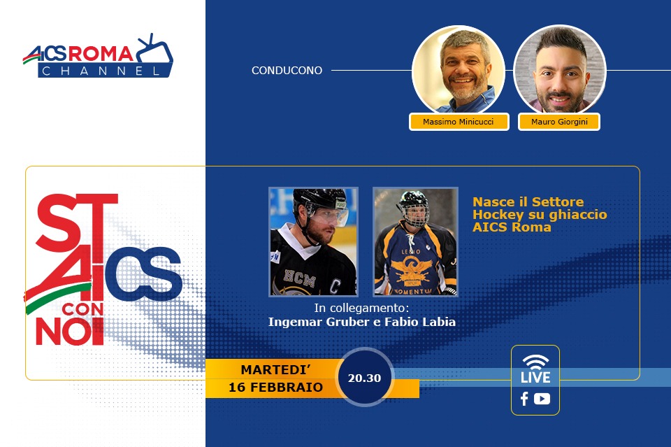 Domani si parlerà di Hockey su ghiaccio a “Stai con noi AICS”.