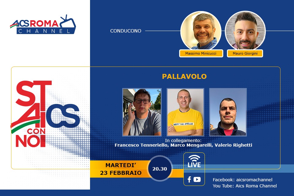 Questa sera un nuovo appuntamento con “Stai con noi AICS”.