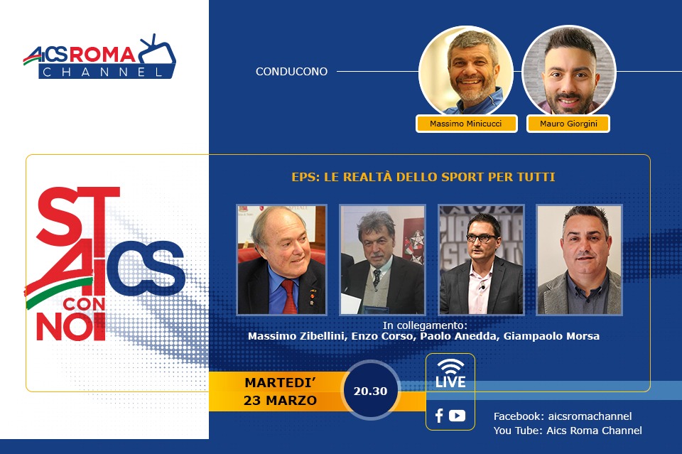 Martedì si parlerà del ruolo degli EPS nella nuova puntata di “Stai con noi AICS”.