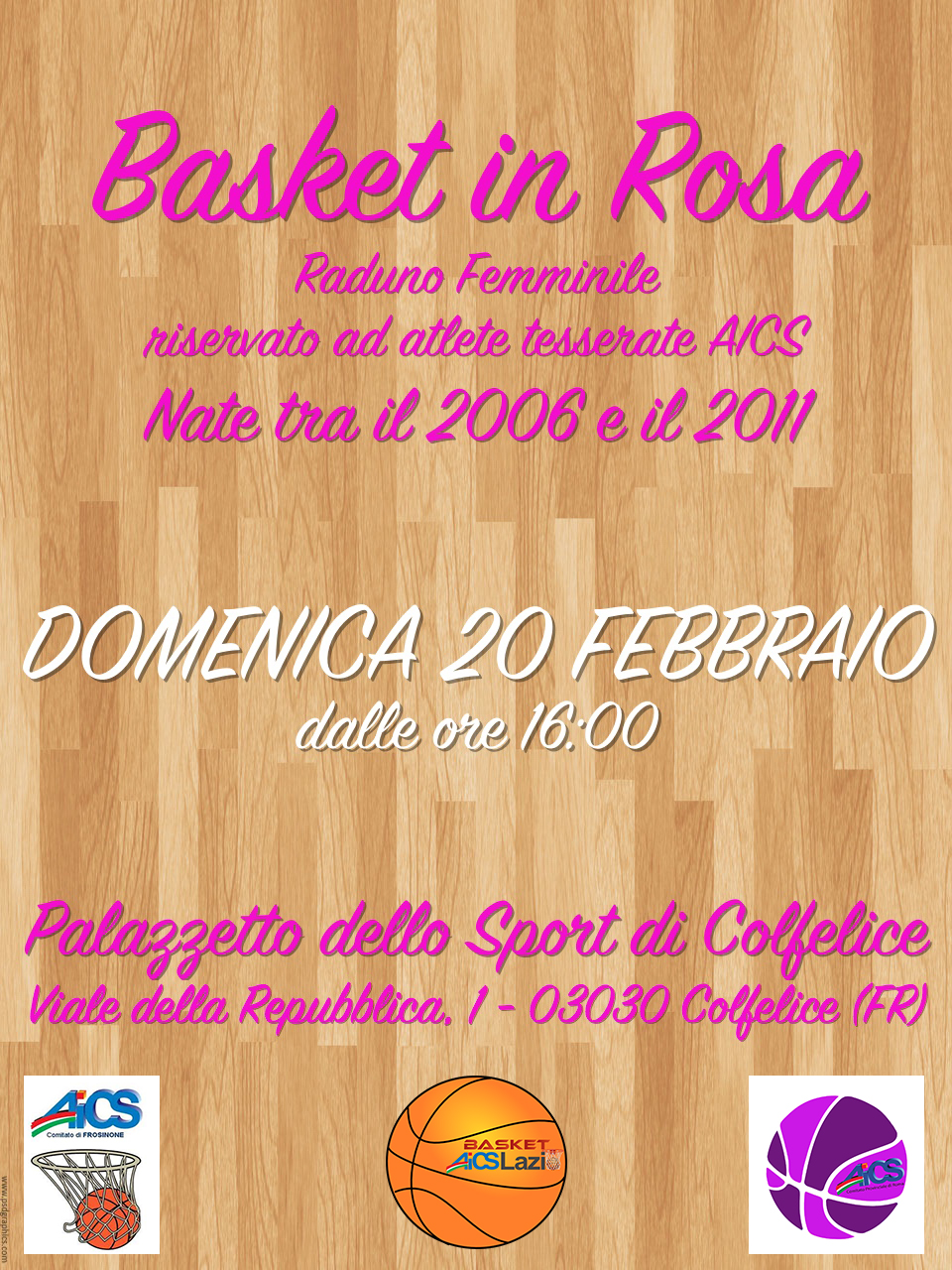 Parte il circuito “Basket in Rosa”, cartellone di raduni dedicati alla pallacanestro femminile