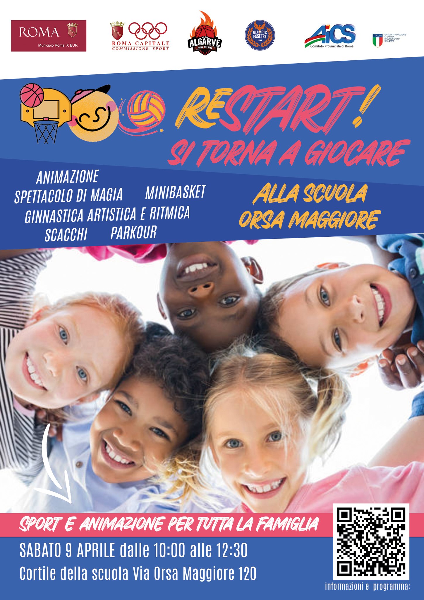 “Restart! Si torna a giocare”: un nuovo appuntamento con il progetto dell’Algarve Roma Torrino