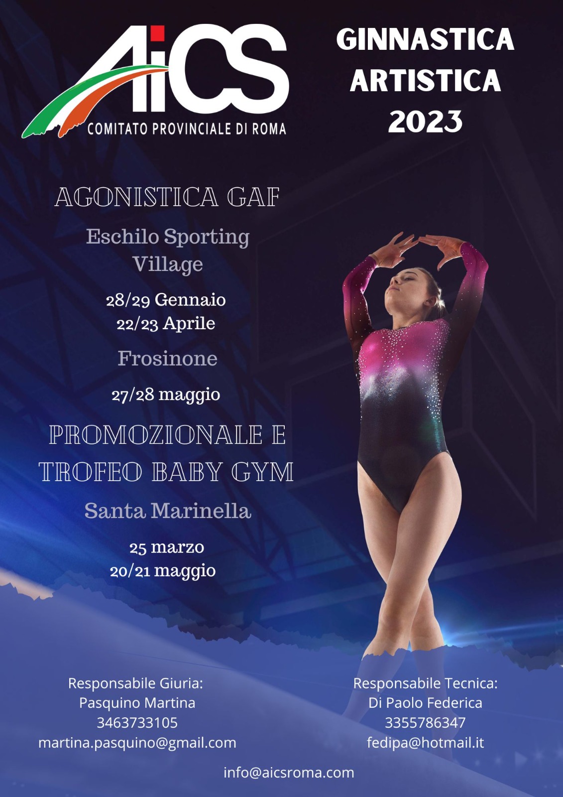 AICS ROMA AL VIA LA NUOVA STAGIONE 2023 DELLA GINNASTICA ARTISTICA !!!